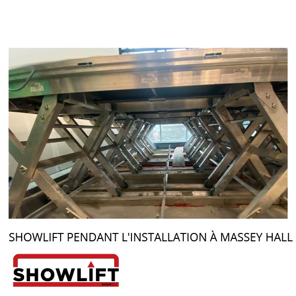 Joel  Plateforme élévatrice ShowLift Praticable à hauteur variable Installation Massey Hall