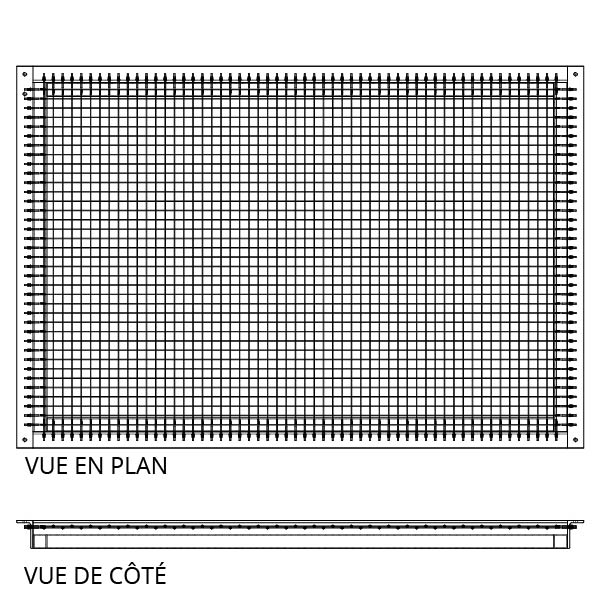 Joel Rigging Plancher de type trampoline grille de câbles d'acier