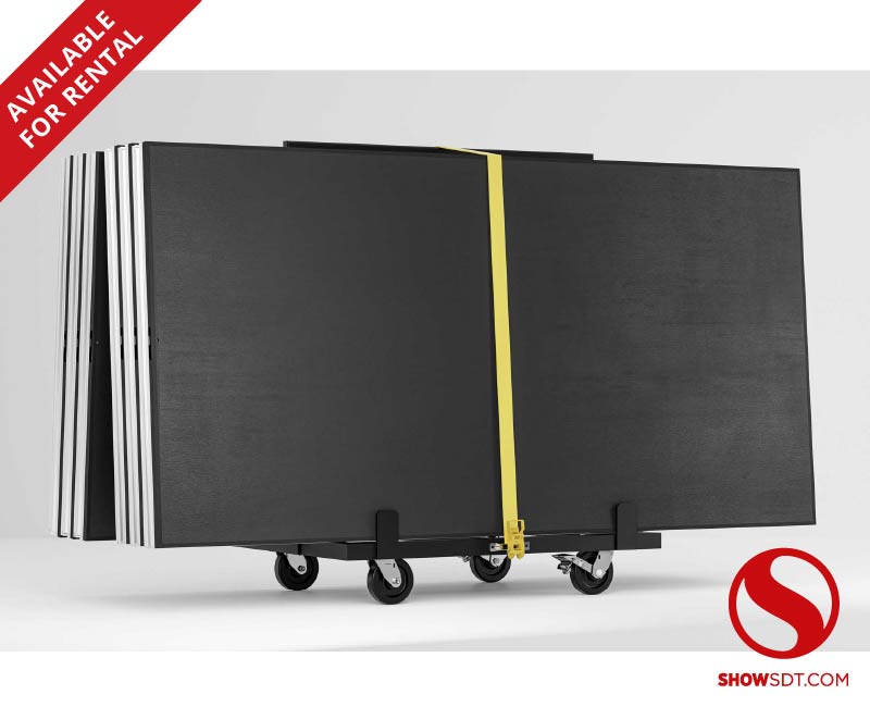 showsdt- Carts for transport and moving storage riser stage deck