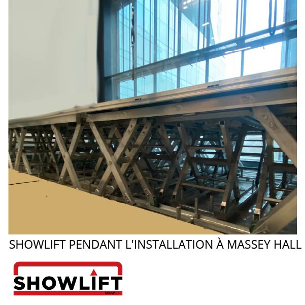 Joel Staging SHOWLIFT variable height Deck Riser massey hall